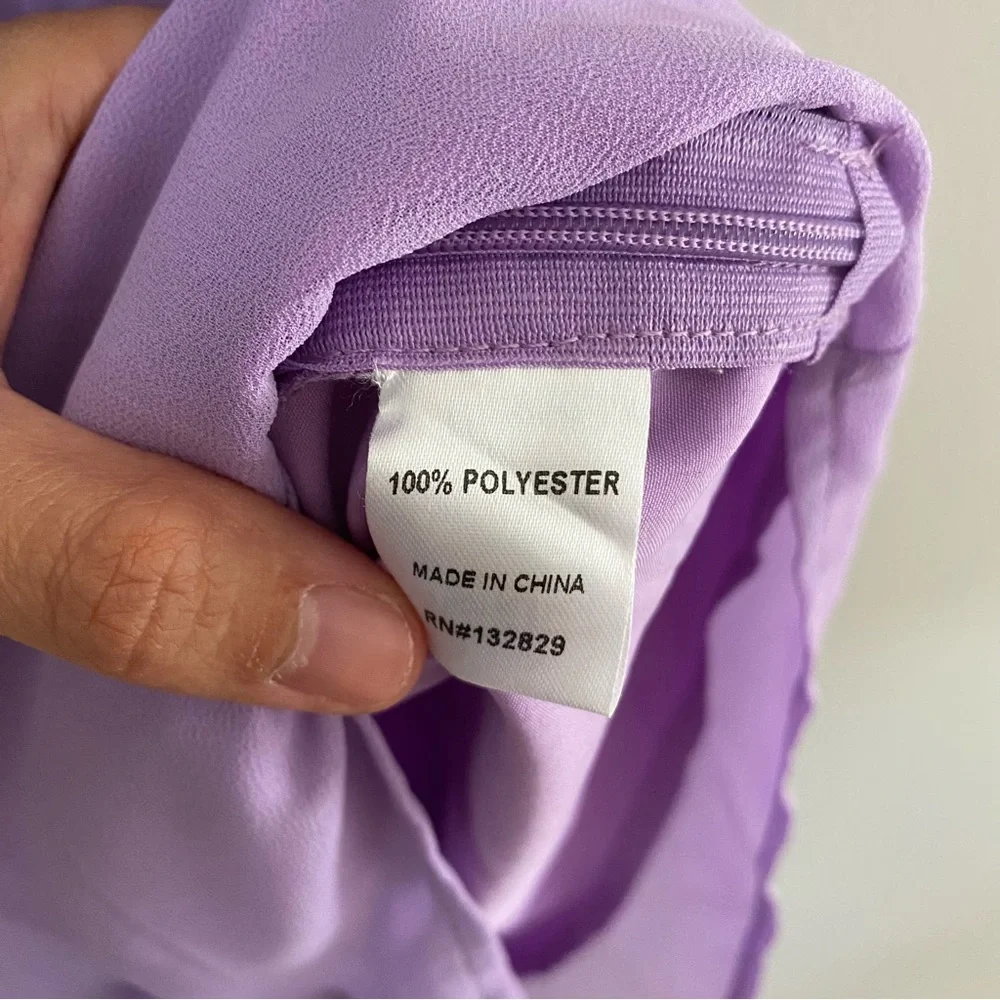 superdown Lilac Ruffle One-Shoulder Romper - Picture 7 of 7
